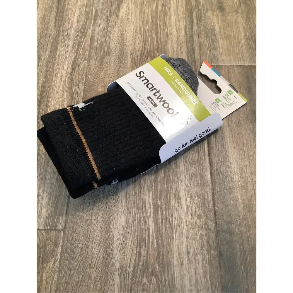 Smartwool Unisex Medium Black Hike Full Cushion Hiking Outdoor Crew Socks B20-6
